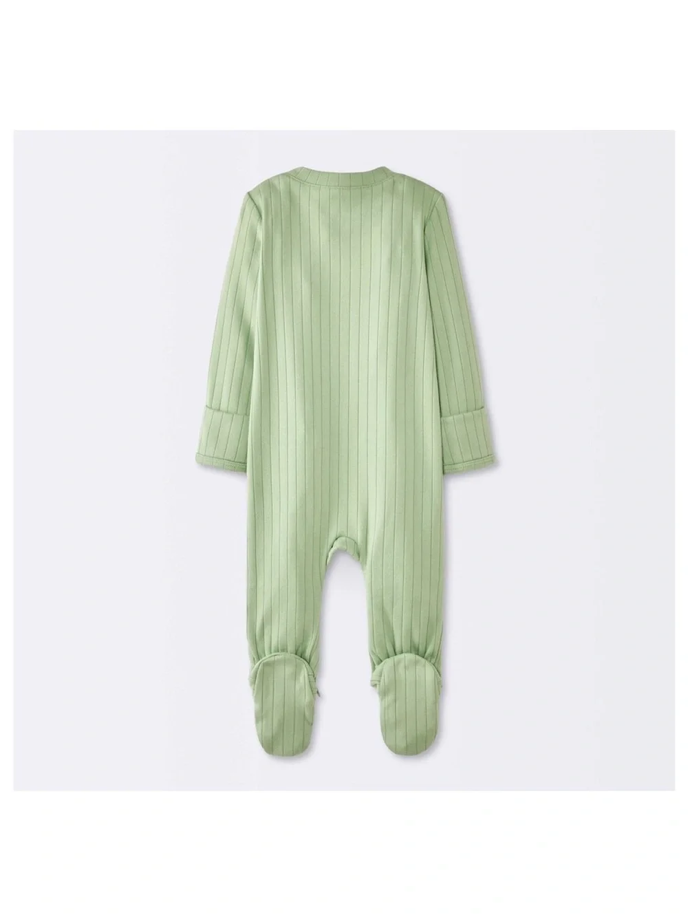 cloud island Green and White Footed One-Piece Pajama Set mushrooms 🍄